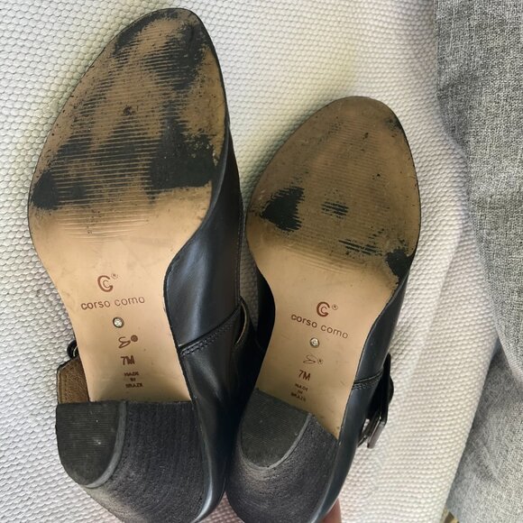 Corso Como Black Mary Janes with Big Buckle size 7M - Picture 3 of 6